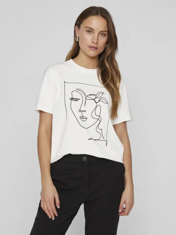 Vila T-Shirts<Sybil T-Shirt (Snow )