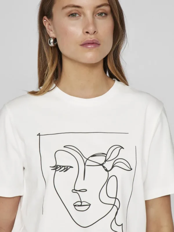 Vila T-Shirts<Sybil T-Shirt (Snow )