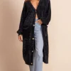 Dancing Leopard Jumpers & Cardigans<Taylor Longline Cardigan (Black)