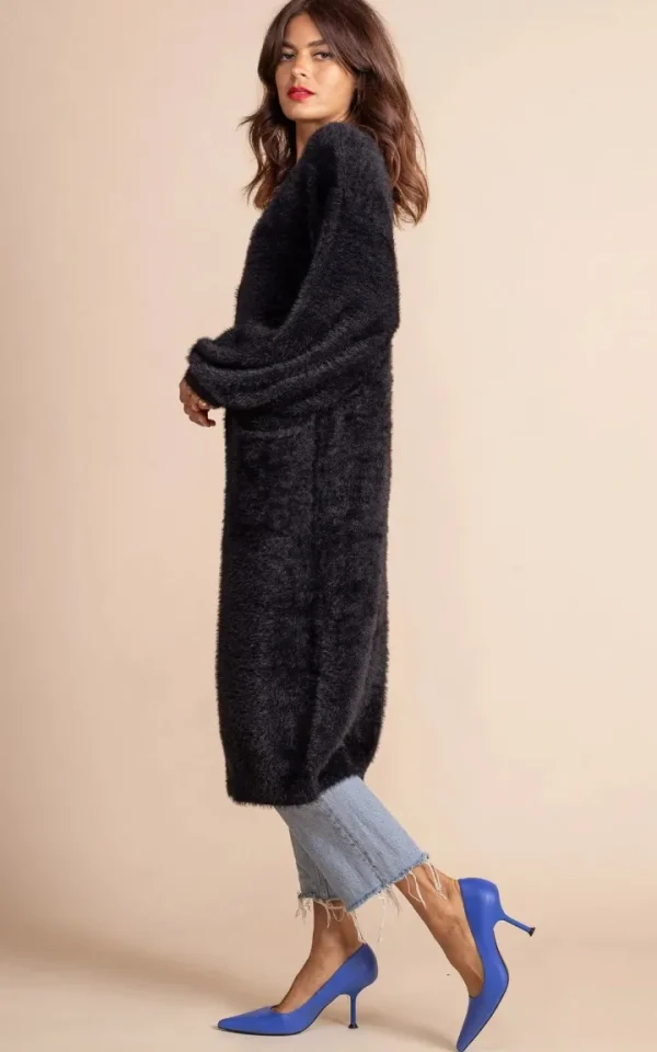 Dancing Leopard Jumpers & Cardigans<Taylor Longline Cardigan (Black)