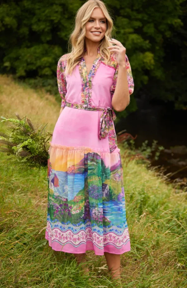 Hope & Ivy Occasionwear | Dresses<The Alamy Button Front Midi Dress