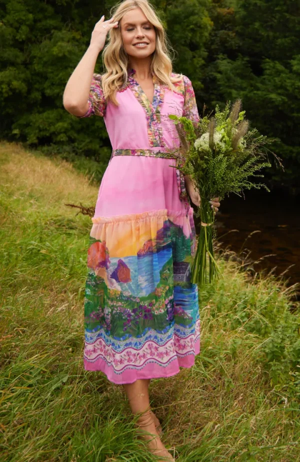 Hope & Ivy Occasionwear | Dresses<The Alamy Button Front Midi Dress