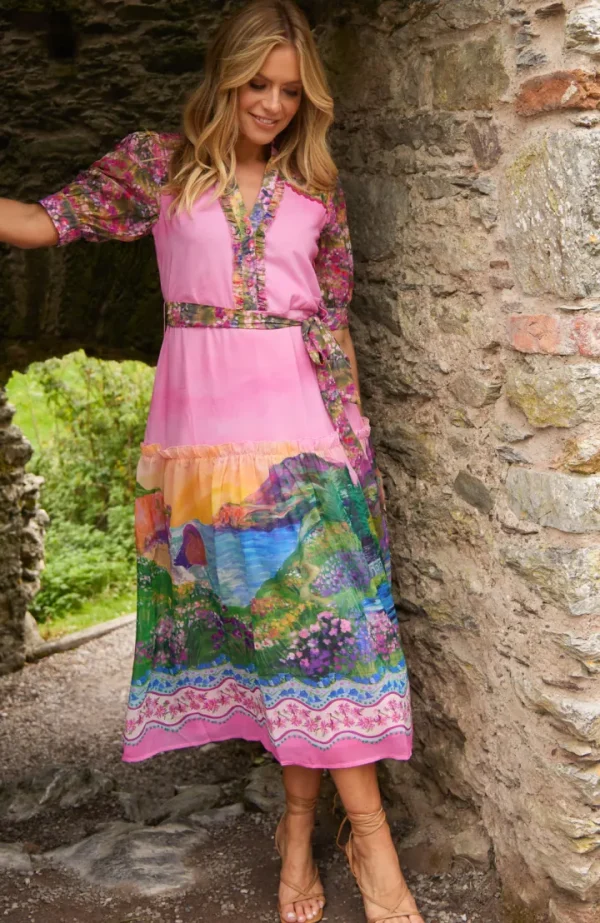 Hope & Ivy Occasionwear | Dresses<The Alamy Button Front Midi Dress