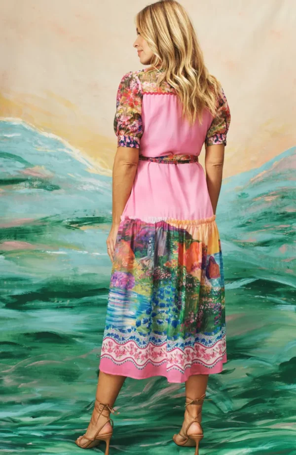 Hope & Ivy Occasionwear | Dresses<The Alamy Button Front Midi Dress
