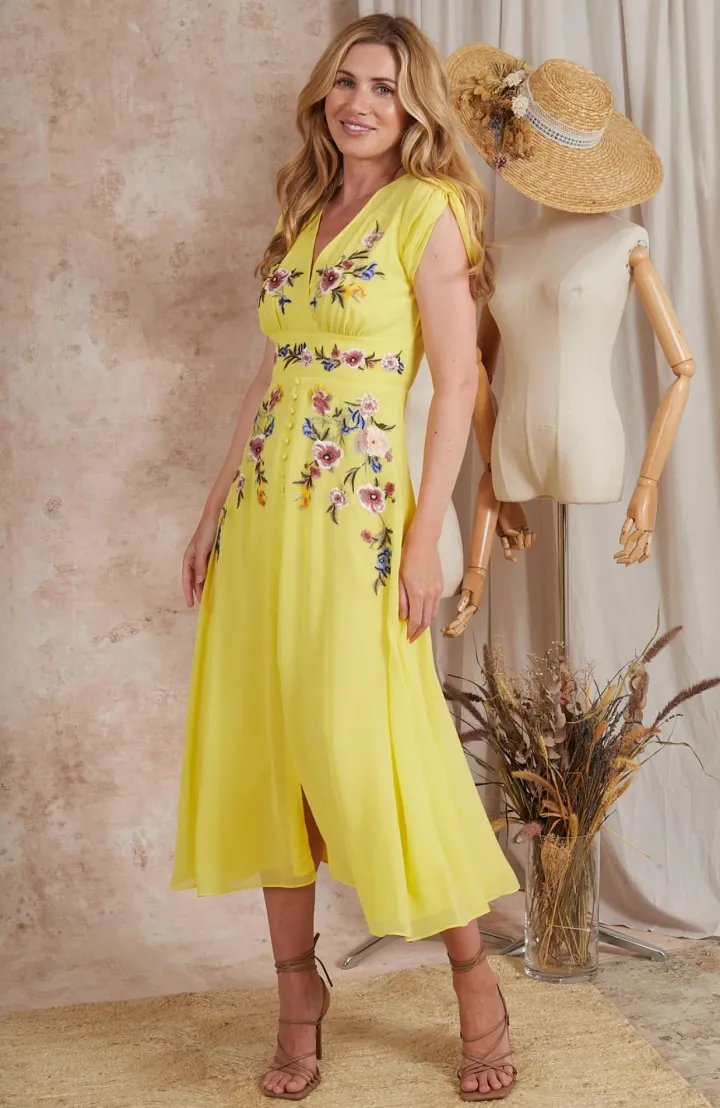 the_belle_button_front_te_1.webp Hope & Ivy Occasionwear<The Belle Button Front Tea Dress