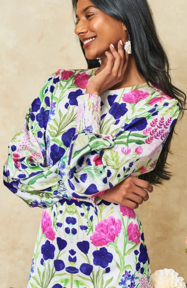 Hope & Ivy Occasionwear | Dresses<The Caroline High Neck Maxi Dress ( Multi)