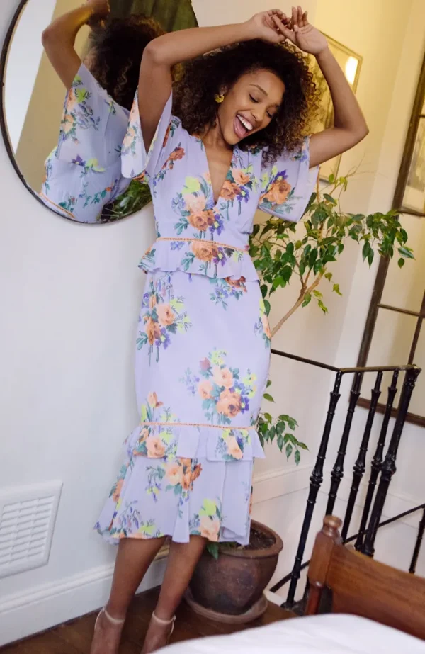 Hope & Ivy Occasionwear<The Chloe Ann Midi Tea Dress
