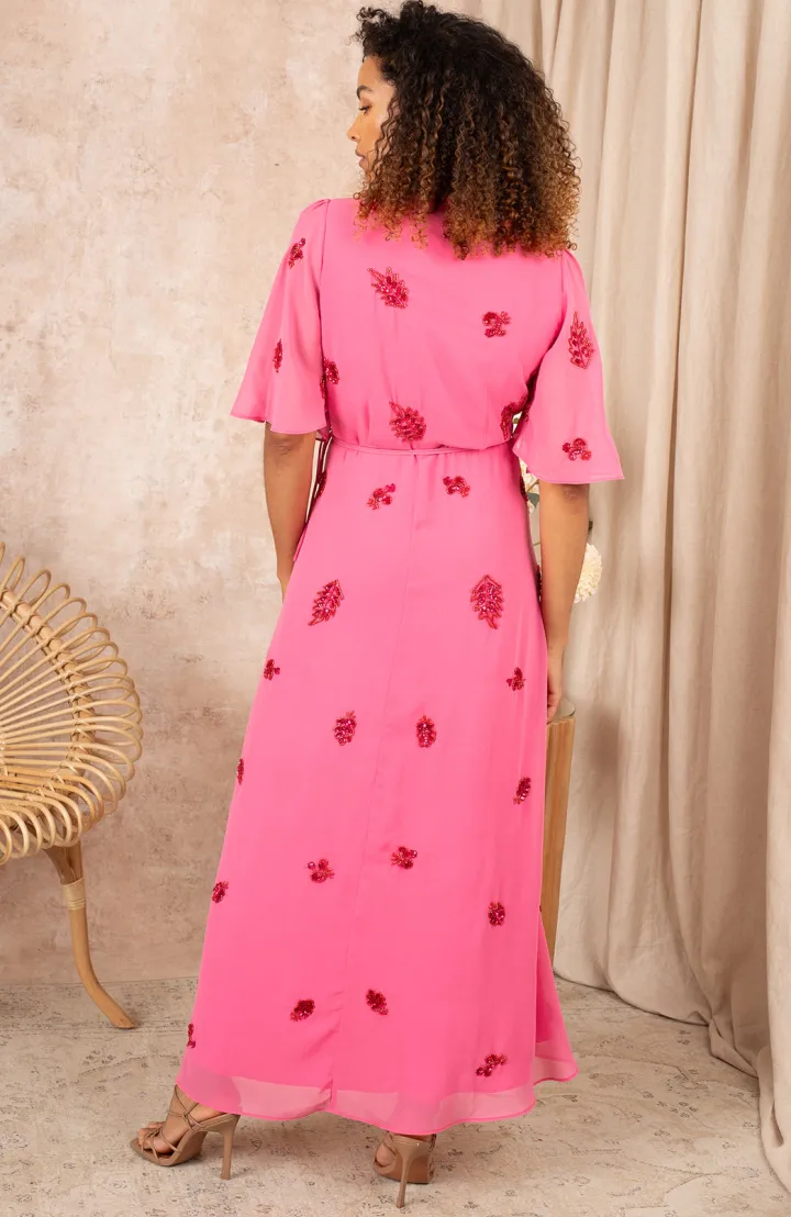 the_hebe_embellished_wrap_3-1.webp Hope & Ivy Occasionwear<THE HEBE EMBELLISHED WRAP DRESS WITH TIE WAIST AND FLUTTER SLEEVE (PINK/RED) CURVE