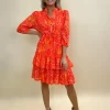 Kate & Pippa Occasionwear<The Latina Mini Dress (Orange)