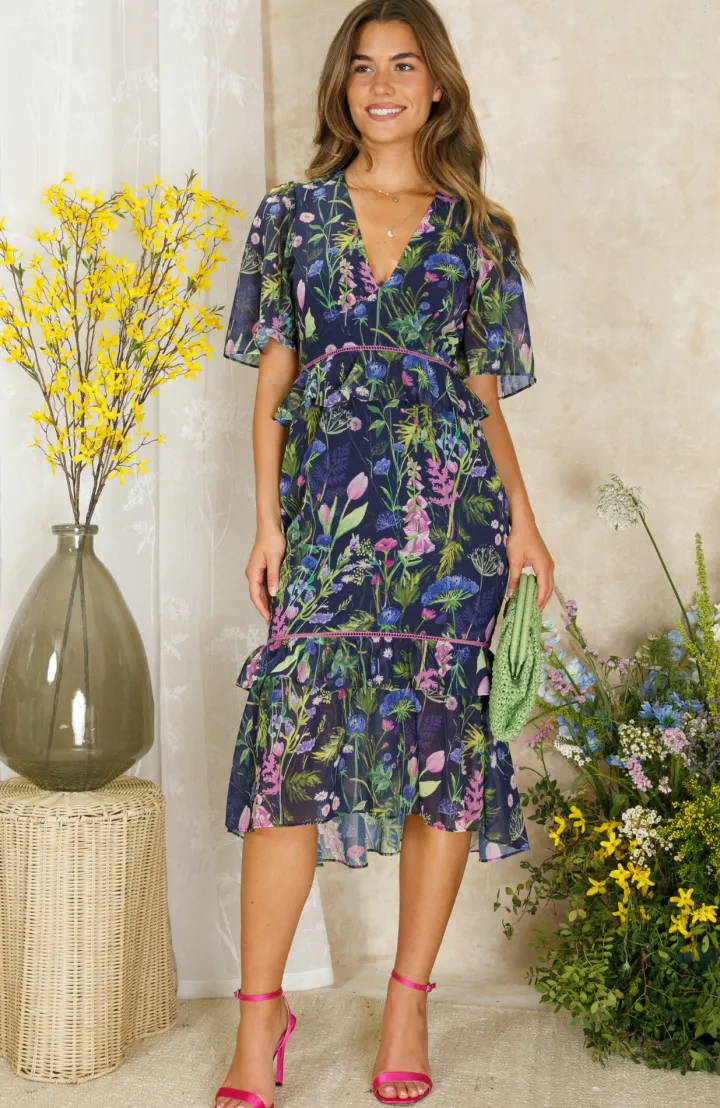 the_naomi_vneck_midi_tea__0.webp Hope & Ivy Occasionwear | Dresses<The Naomi V-Neck Midi Tea Dress with Peplum