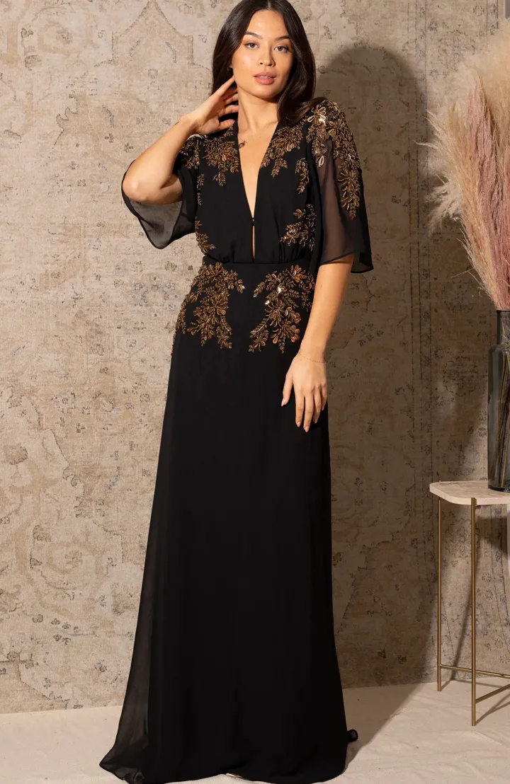 the_shay_plunge_front_max_0.webp Hope & Ivy Occasionwear<The Shay Plunge Front Maxi Dress (Black)
