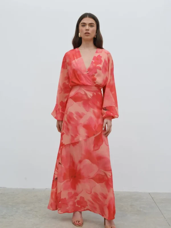 Pretty Lavish Occasionwear | Dresses<Theia Batwing Maxi Dress ( Floral)