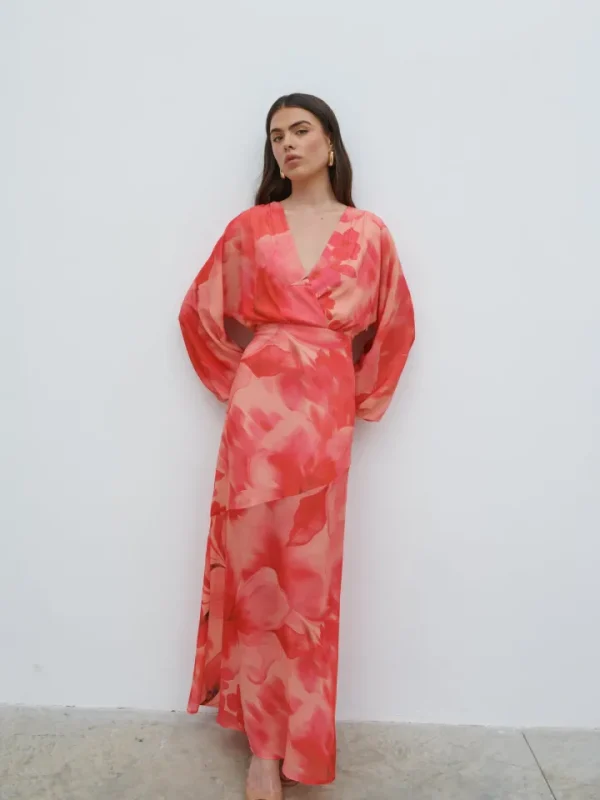 Pretty Lavish Occasionwear | Dresses<Theia Batwing Maxi Dress ( Floral)
