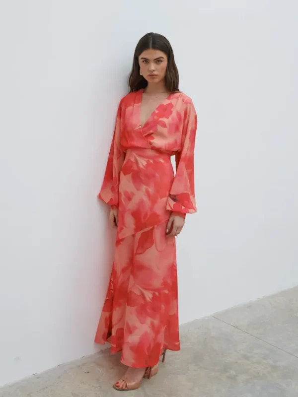 Pretty Lavish Occasionwear | Dresses<Theia Batwing Maxi Dress ( Floral)