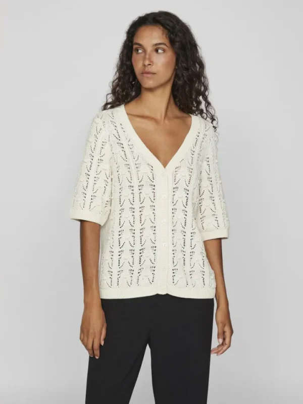 Vila Jumpers & Cardigans<Thena V-Neck Knit Cardigan (Birch)