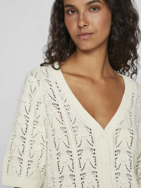 Vila Jumpers & Cardigans<Thena V-Neck Knit Cardigan (Birch)