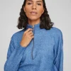 Vila Jumpers & Cardigans<Thilda Zip Knit Jumper (Federal Blue Melange)
