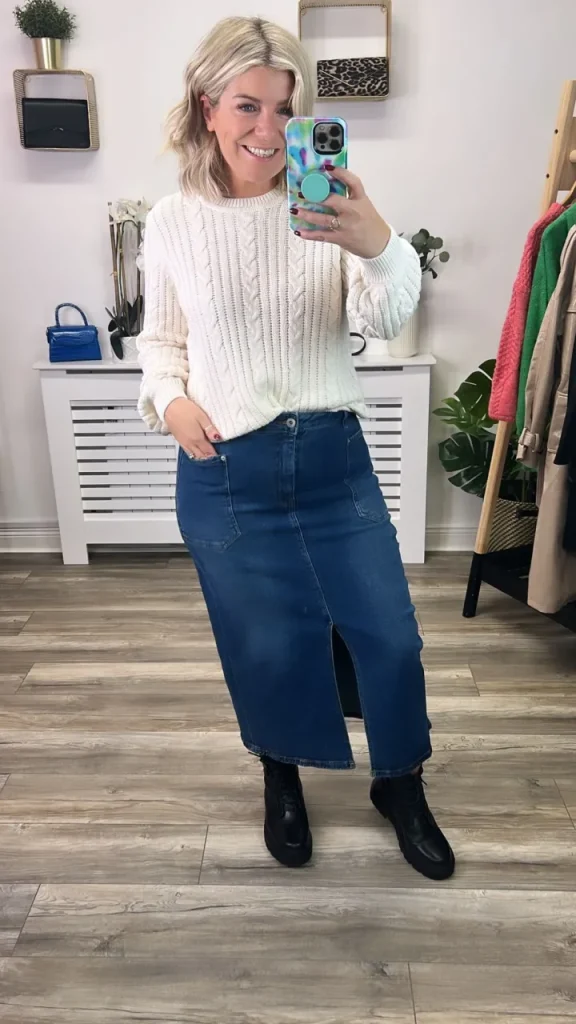 Vila Jumpers & Cardigans<Tilla Cable Knit Top (Off White)