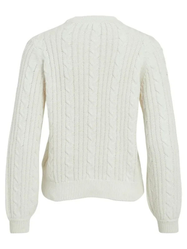 Vila Jumpers & Cardigans<Tilla Cable Knit Top (Off White)