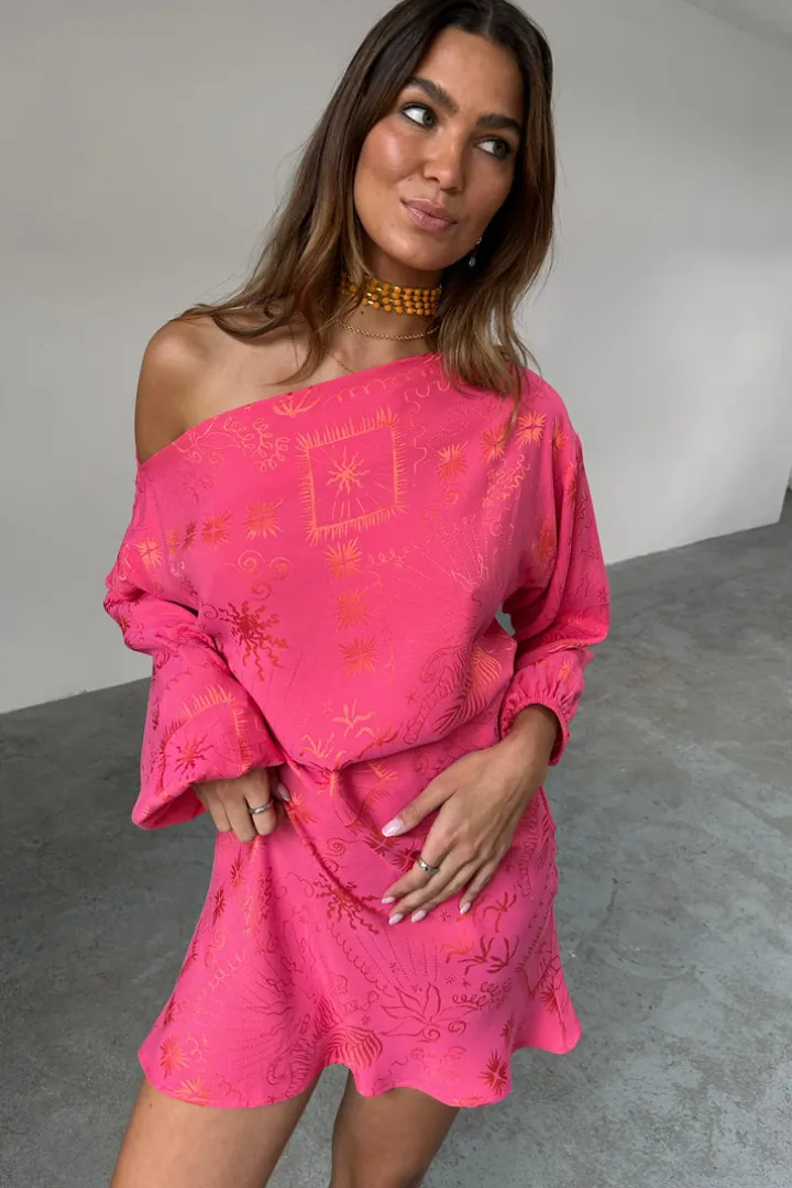 tilly_mini_dress_pink_saf_1.webp Never Fully Dressed Occasionwear | Dresses<Tilly Mini Dress ( Safari)