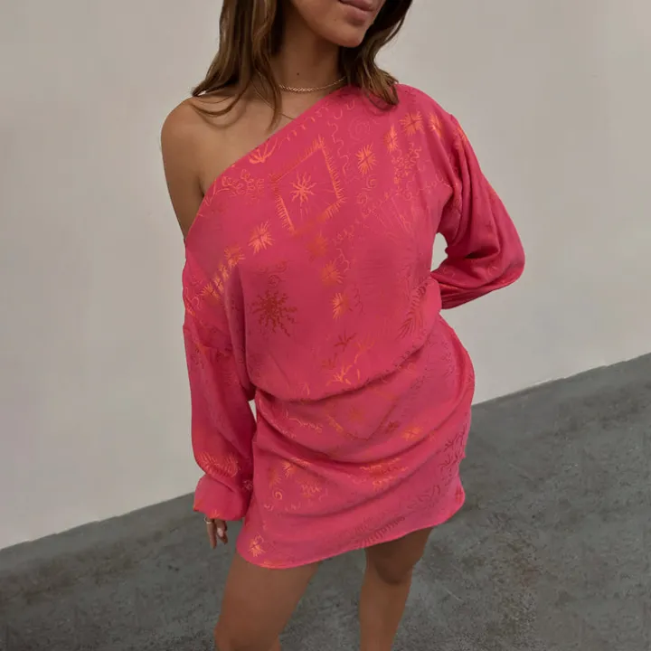 tilly_mini_dress_pink_saf_2.webp Never Fully Dressed Occasionwear | Dresses<Tilly Mini Dress ( Safari)