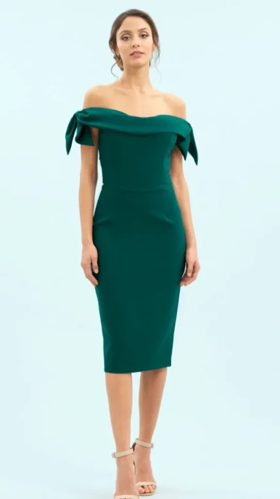 Pretty Dress Company Occasionwear<Tilly Pencil Dress (Forrest Green)