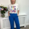 Vila Pants<TUFA HIGHWAISTED TROUSERS (BLUE)