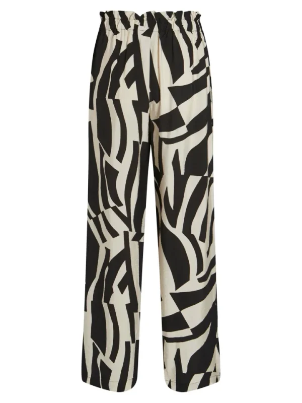 Vila Pants<UMA PAPERBAG PANTS (BLACK/BIRCH)