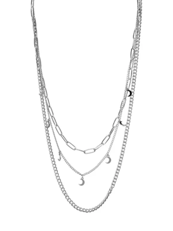 Pieces Jewellery<USIE COMBI NECKLACE (SILVER)