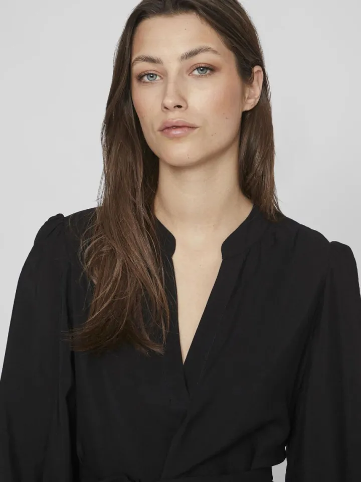 vandy_ls_short_dress_blac_3.webp Vila Dresses<VANDY L/S SHORT DRESS (BLACK BEAUTY)