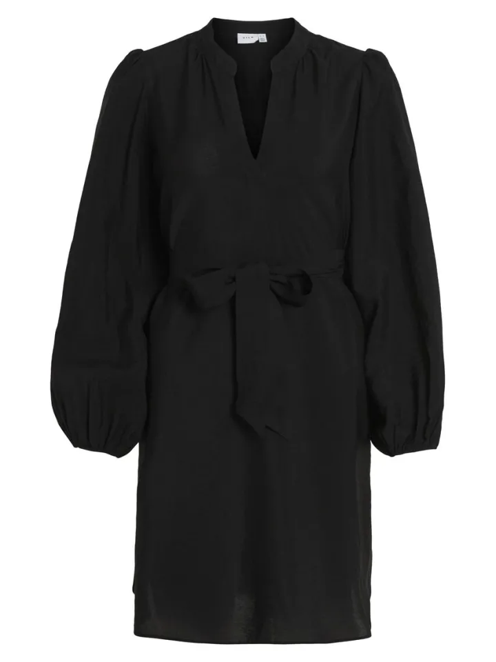 vandy_ls_short_dress_blac_6.webp Vila Dresses<VANDY L/S SHORT DRESS (BLACK BEAUTY)