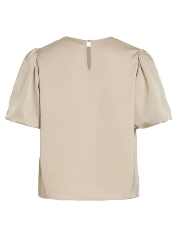 Vila T-Shirts<Vanessa Puff Sleeve Top (Cement)