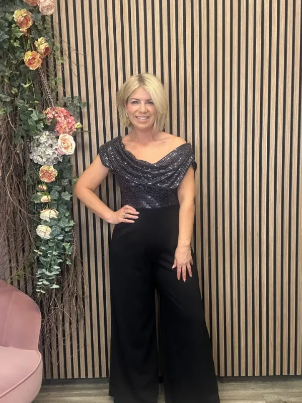 Atom Jumpsuits | Occasionwear<Venice Jumpsuit ( & Gunmetal Sequin)