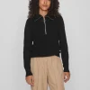 Vila Jumpers & Cardigans<VERONICA ZIP JUMPER (BLACK)