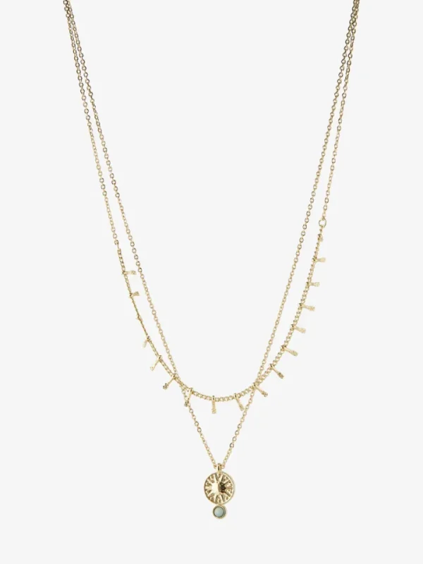 Pieces Jewellery<Veronika Combi Necklace (Gold)