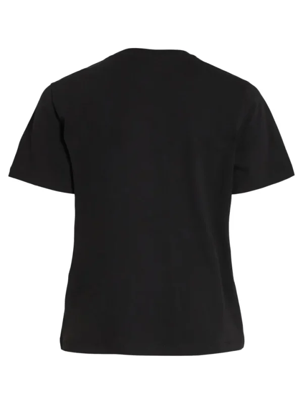 Vila T-Shirts<VIANNA T-SHIRT (BLACK/WHITE FACE)