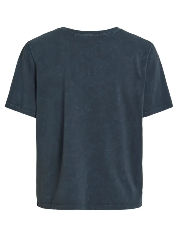 Vila T-Shirts<Viaro Slogan T-Shirt (Black)
