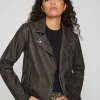Vila Jackets<Vicky Biker Jacket (Black/Washed)