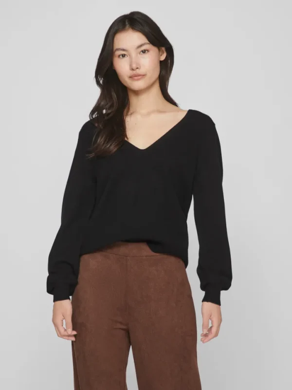 Vila Jumpers & Cardigans<Victoria Reversible V-Neck Jumper