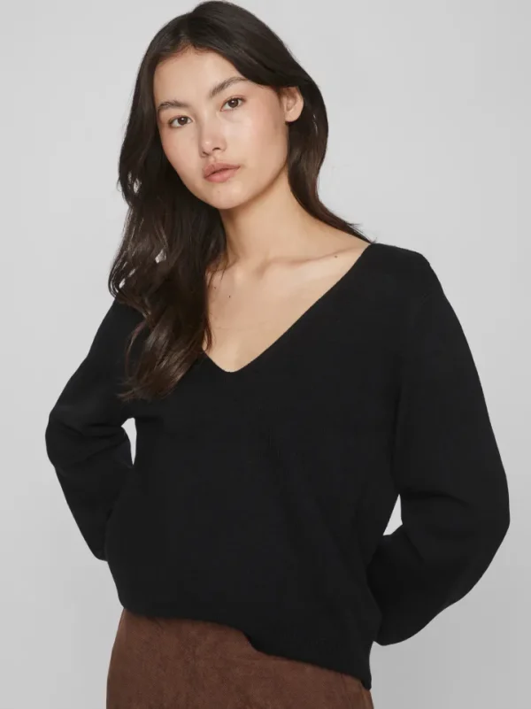 Vila Jumpers & Cardigans<Victoria Reversible V-Neck Jumper