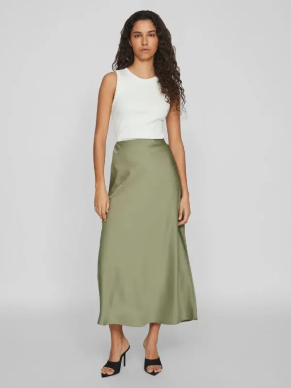 Vila Skirts<Vielette High Waisted Maxi Skirt (Oil Green)