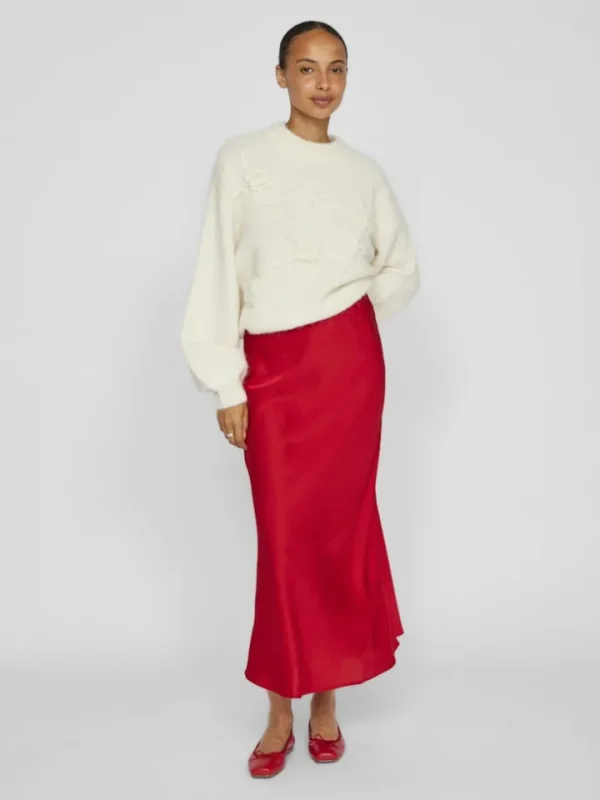 Vila Skirts<Vielette High Waisted Maxi Skirt (Barbados Cherry)