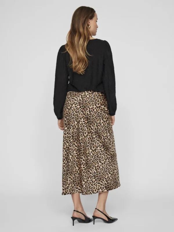 Vila Skirts<Vielette High Waisted Maxi Skirt (Caramel Cafe/Leopard)