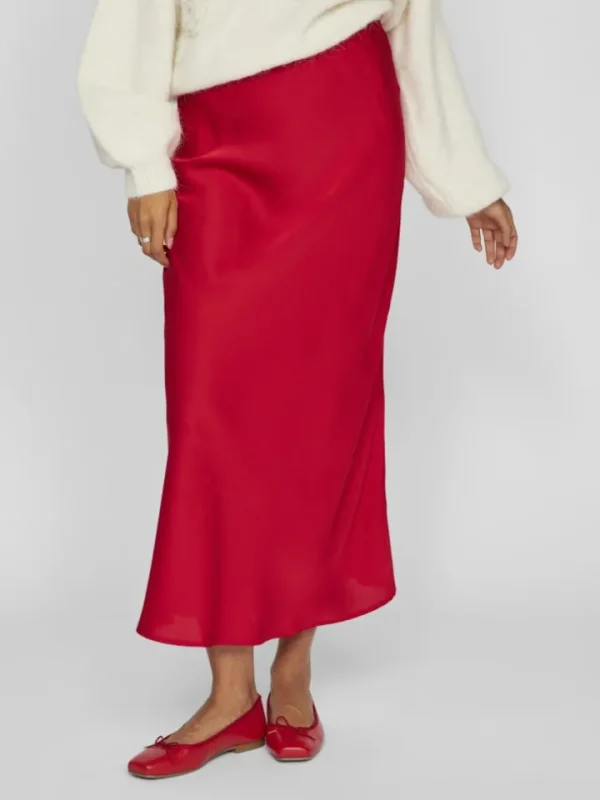 Vila Skirts<Vielette High Waisted Maxi Skirt (Barbados Cherry)