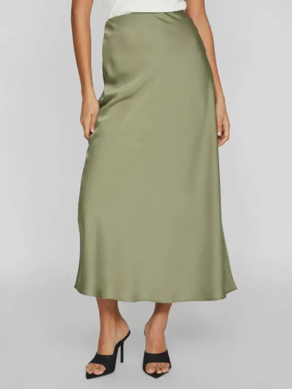 Vila Skirts<Vielette High Waisted Maxi Skirt (Oil Green)