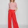 Vila Pants<VIFINE HIGH-WAIST WIDE LEG PANTS (FLAME SCARLET)