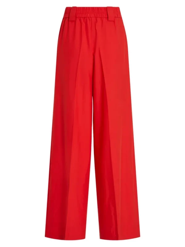 Vila Pants<VIFINE HIGH-WAIST WIDE LEG PANTS (FLAME SCARLET)