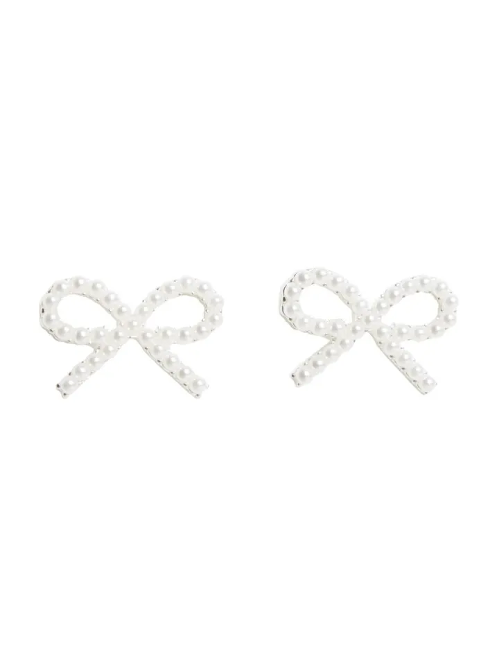 vikyren_bow_earring_cloud_0.webp Vila Jewellery<Vikyren Bow Earring (Cloud Dancer)