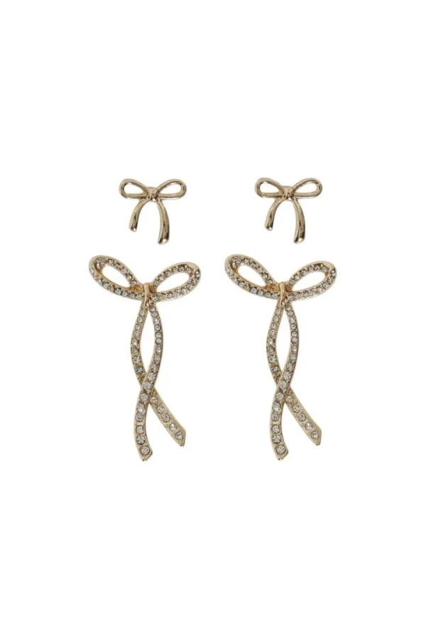 Vila Jewellery<Vikyzer 2 Pack Bow Earring (Gold)