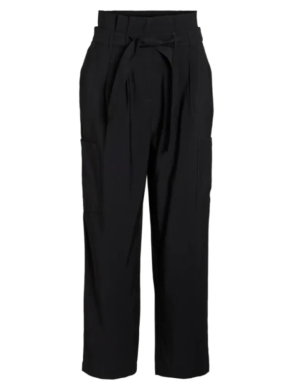Vila Pants<VILLO WIDE LEG PANTS (BLACK)